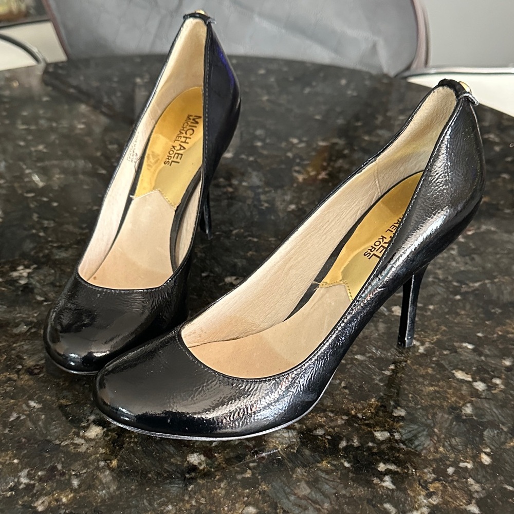 Michael Kors Shiny Black Heels